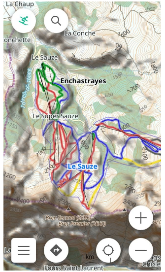 Mit Höhenlinien-Kombination in iOS