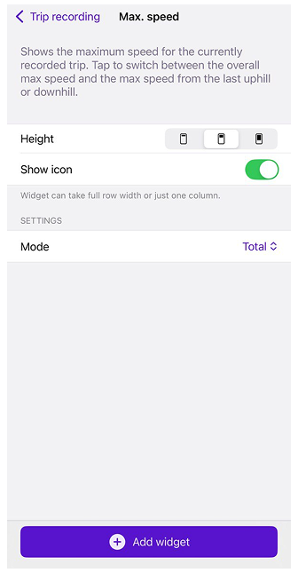 Max. Geschwindigkeit iOS