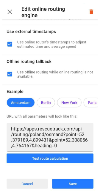 Benutzerdefiniertes GPX-Routing Android 1