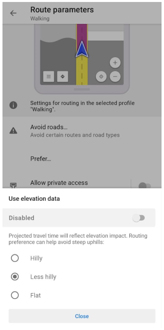 Höhendaten verwenden Android