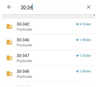 Postleitzahl suchen Android