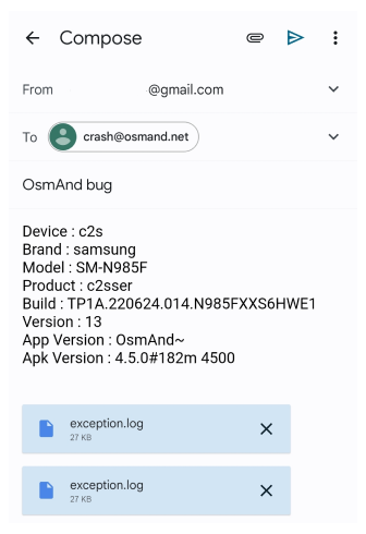 Absturzprotokolle von Android senden 2