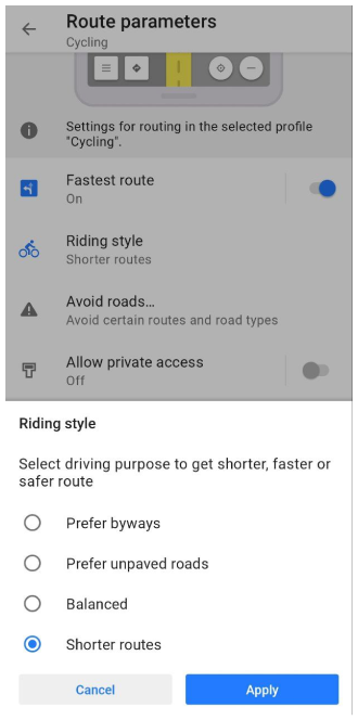 Fahrstil Fahrrad Android