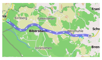 Track Menü Darstellung Richtungspfeile Android