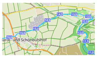 Track Menü Darstellung Teilungsintervall