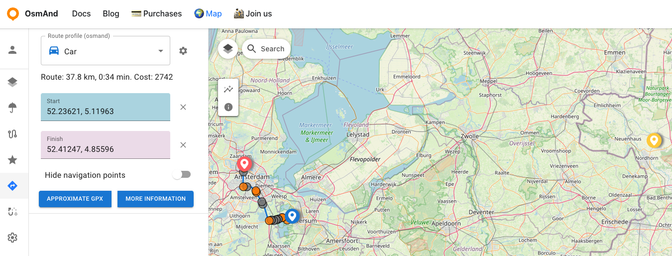 URL mit Navigation