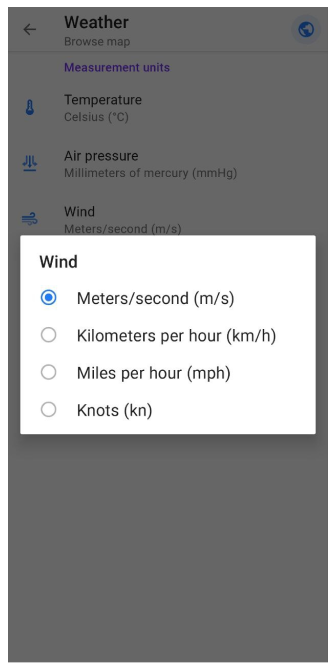 Wetter-Einstellungen 2 Android