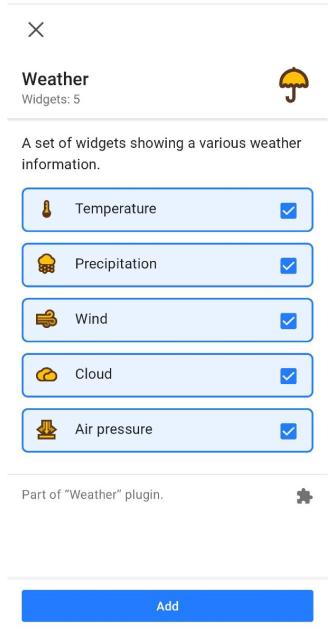 Wetter-Widgets auf Android