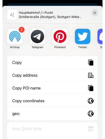 Action Partager iOS