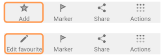 Action Ajouter Modifier un favori Android
