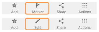 Action Ajouter/Modifier un marqueur Android