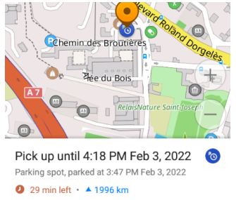 Temps restant dans Android