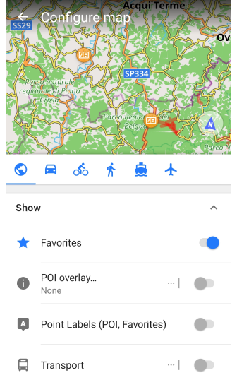 Configurer la carte android