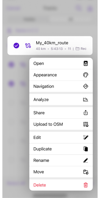 Configurer les tracés de carte iOS