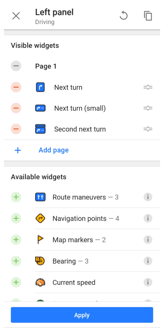 Menu de l&#39;écran de configuration