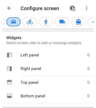 Menu de l&#39;écran de configuration