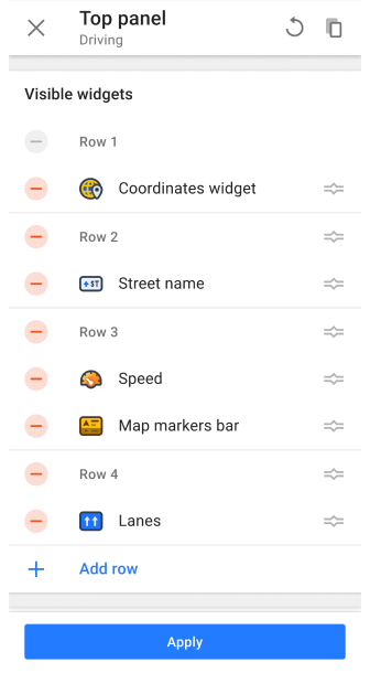 Menu de l&#39;écran de configuration