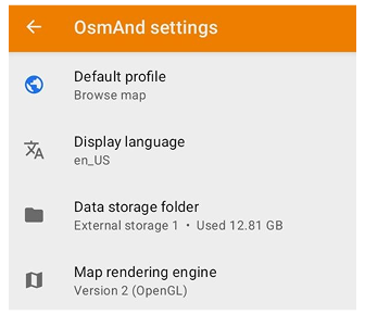 Paramètres généraux Langue Android