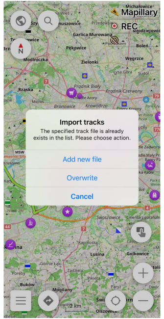 importer plusieurs traces