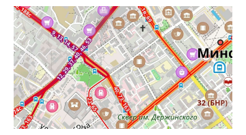 Bus sur la carte