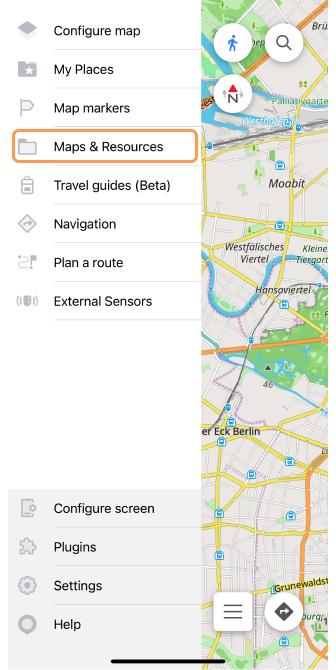 Menu Cartes iOS