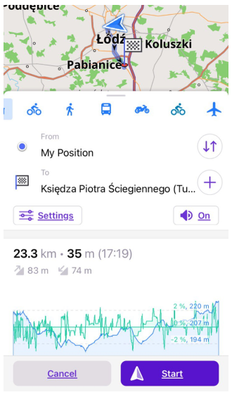 Écran de navigation iOS 3