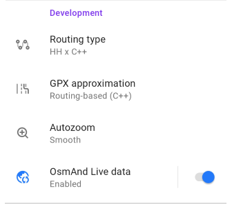 Paramètres de navigation Android