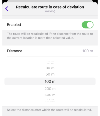 Paramètres de navigation iOS