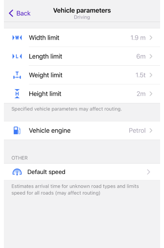Paramètres de navigation Android