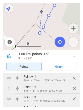 Planifier un itinéraire modifier-trace-android