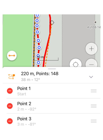 Planifier un itinéraire modifier-trace-ios