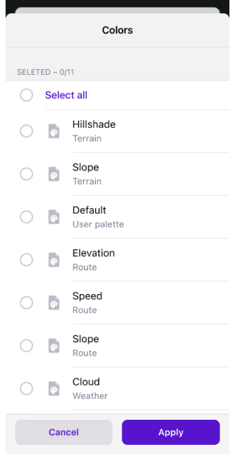 Actions de profil Exporter iOS
