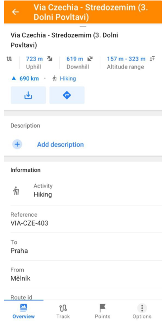 Infos sur l'itinéraire