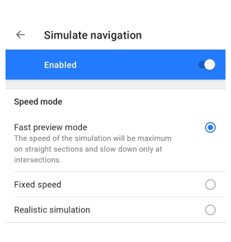 Simuler la navigation Android