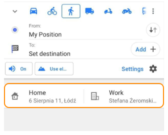 Favoris spéciaux Android
