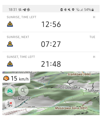 Widgets Coucher et lever du soleil