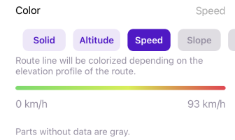 Apparence Couleur de la trace Android