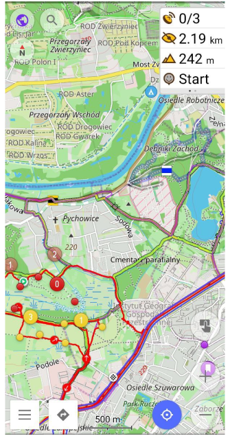 Gérer la trace Aperçu Android