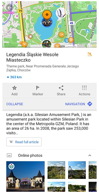 POI Wikipédia français en anglais