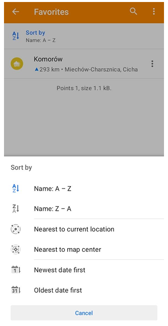 Preferiti android