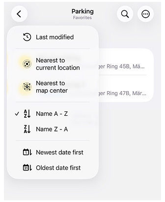 Preferiti iOS