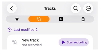 Funzione di ricerca tracce I miei luoghi iOS