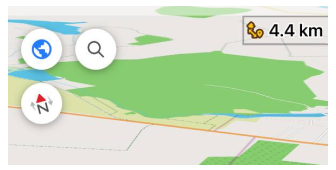 Afstand tot doelwidget 1 iOS