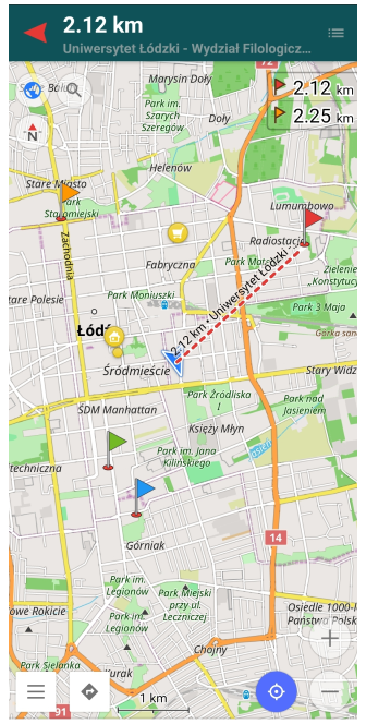 Verschil markering navigatie Android