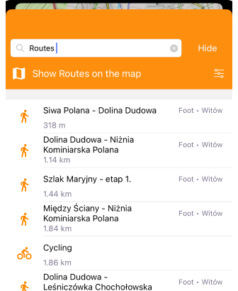 Routes op de grond