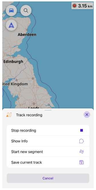Opname beëindigen in iOS