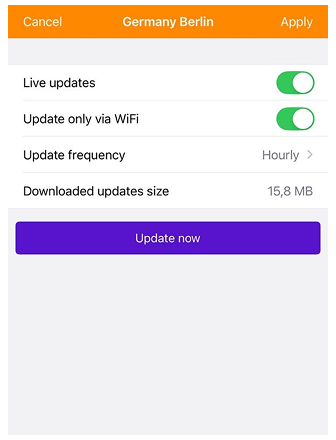 Menu map OsmAnd live edycja iOS