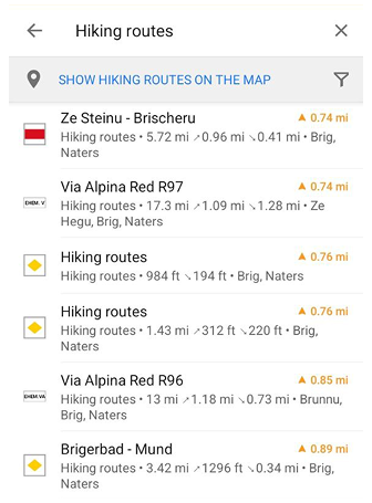 Routes on the ground