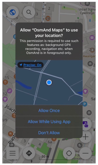Точне місцезнаходження iOS