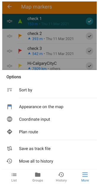 Маркери на карті Більше Android